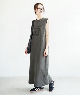 【SALE 30%OFF】◇[SMA-PIG-OP]SOLAMONAT(ソラモナ) ピグメント加工ワンピース ノースリーブ タンクトップ マキシワンピース マキシ丈【日本製】 セール