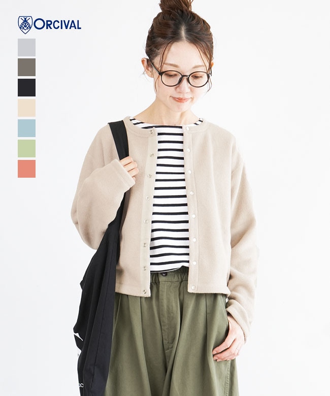ORCIVAL(オーシバル/オーチバル) CREW NECK CARDIGAN カーディガン [OR