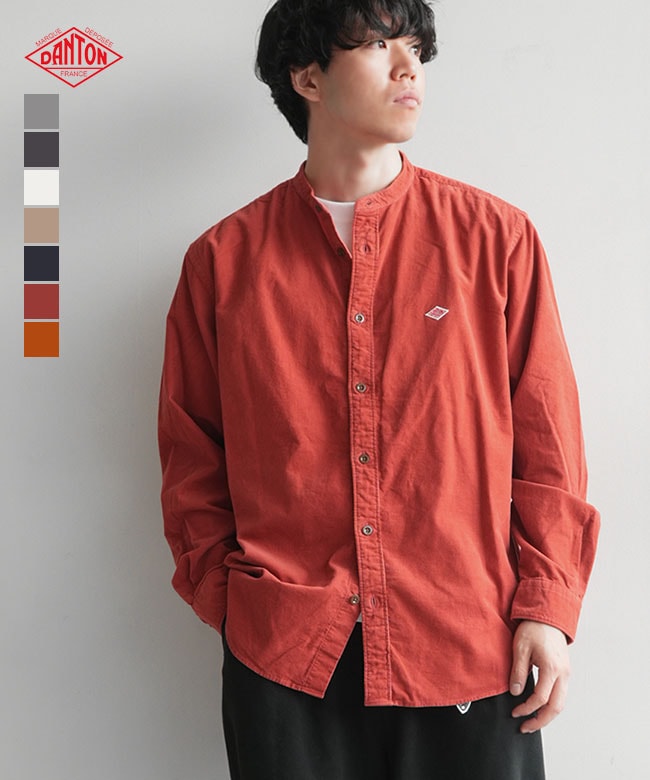 ◇[DT-B0291MCD]DANTON(ダントン) BAND COLLAR SHIRT L/S バンドカラー