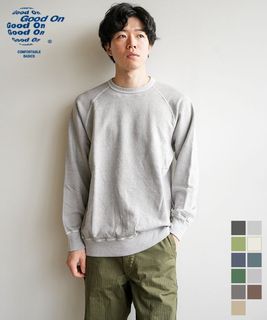 [GOBW-101P/C]GOOD ON(グッドオン) L/S RAGLAN CREW SWEAT SHIRTS ロングスリーブ ラグランクルー/ スウェットシャツ