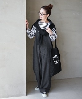 【SALE 50%OFF】◇ solamonat poche(ソラモナポッシェ) ウールサスペンダーオーバーオール サロペットパンツ オールインワン レディース セール [poche-wl-oa]