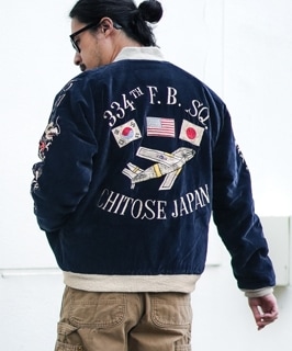[BR15536]Buzz Rickson's(バズリクソンズ) SOUVENIR JACKET “BUZZ RICKSONS” × “KOSHO & CO.” SPECIAL EDITION 334th FTR. BOMB. SQ. CHITOSE JAPAN