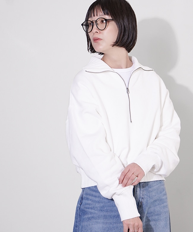 【SALE 50%OFF】[JL244C02]JOHNBULL(ジョンブル)トンプキン裏毛ジップショートスウェット [2412p] セール