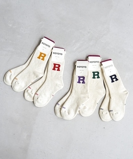 ROTOTO(ロトト)RAFFY SWEAT SOCKS ”R LOGO” ラフィスウェットソックス【メール便対応可】 [R1552]