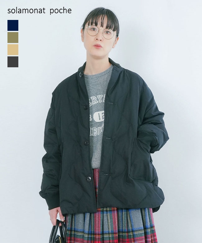 【新品タグ】solamonat poche ソラモナ 黒 バルーン ダウンベスト solamonat poche｜【30%OFF】バルーンダウンベスト poche-baloon-down