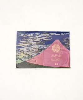 [2590] DETAIL(ディティール) Akafuji アカフジ Akafuji 日本画のパスポートカバー 赤富士 富士山