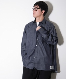 [sleeping-shirt]SUNNY ELEMENT(サニーエレメント) Sleeping Shirt スリーピングシャツ コットン インディゴ  メンズ トップス ボタンシャツ