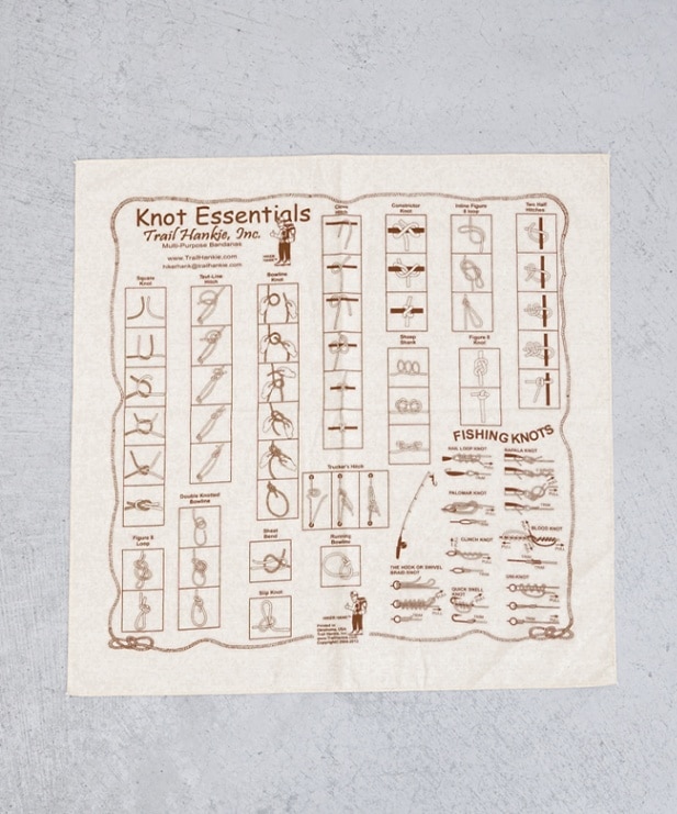 [KNOT-ESSNTIALS]TRAIL HANKIE(トレイルハンキー) KNOT ESSNTIALS 結び目 プリントバンダナ 雑貨 バンダナ 【メール便対応】