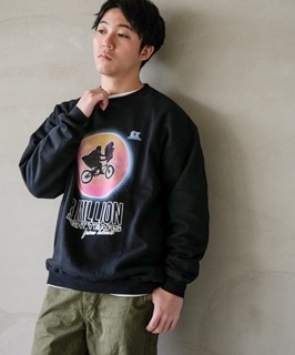 【SALE 50%OFF】[2423-090SSBTET9]SCREEN STARS BEST(スクリーンスターズベスト) E.T. ライトウェイトTC裏起毛プリントクルーネックスウェット イーティー トレーナー セール