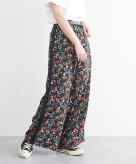 MEYAME(メヤメ)SIDE LINE WIDE PANTS(FROWER) [MEY-1620]