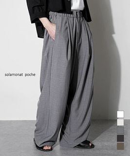 【SALE 30%OFF】◇solamonat poche(ソラモナポッシェ) ポリスパンワイドパンツ スラックス ボトムス [poche-ps-wpt] セール