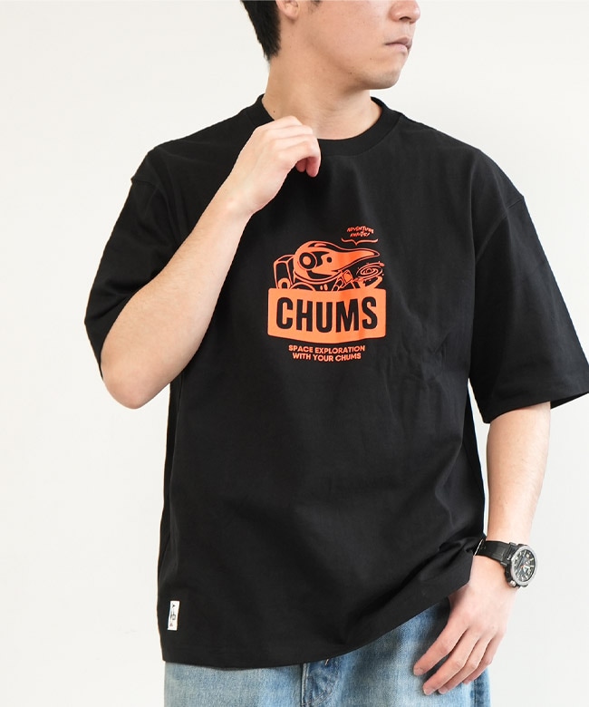 [CH01-2545]CHUMS(チャムス) Space Booby T-shirt スペースブービーTシャツ メンズ トップス 半袖 クルーネック プリントT