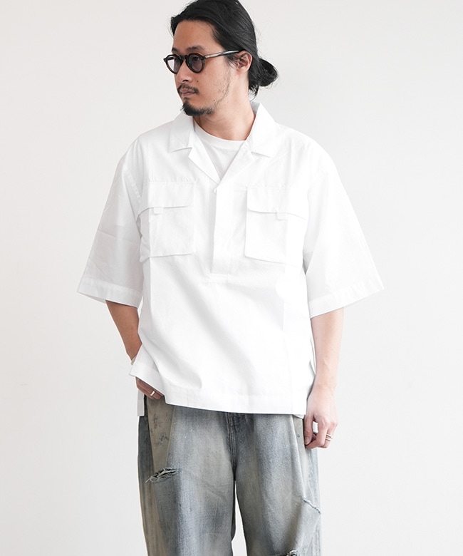 エヌハリusARMYプルオーバーシャツ25ss US ARMY プルオーバーを Nハリならではのアレンジで。 | 1989