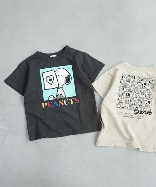 [R207025]F.O.KIDS(エフオーキッズ)【PEANUTS】フェードカラーTシャツ キャラクター プリント