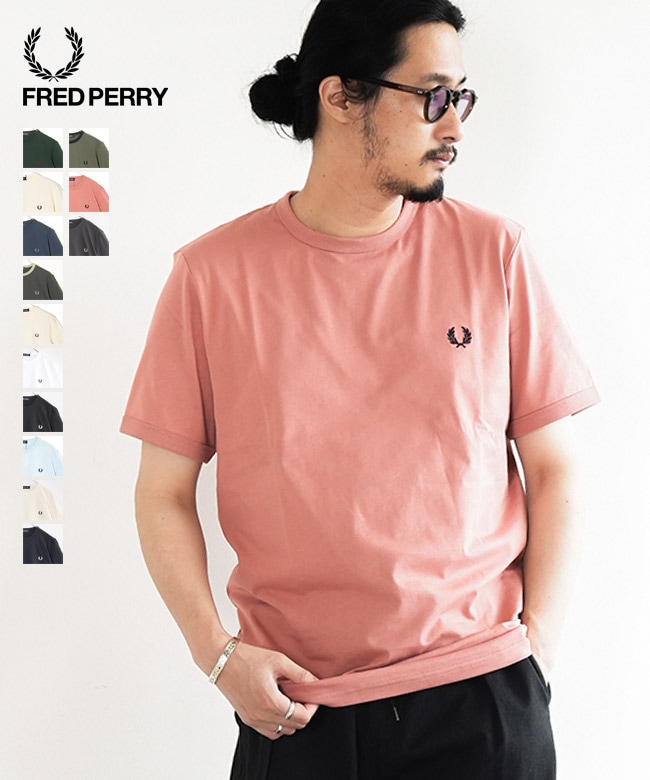 FRED PERRY(フレッドペリー) RINGER T-SHIRT リンガーTシャツ メンズ トップス クルーネック 半袖 シンプル カジュアル ワイポイント【メール便対応可】 [M3519]
