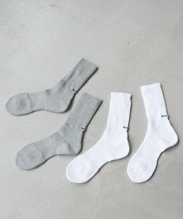 WHATNOT(ワットノットクツ) RECOVERY SOX 24-27cm(リカバリーソックス) メンズ 靴下 クルー丈 無地 [WN-FL-01]