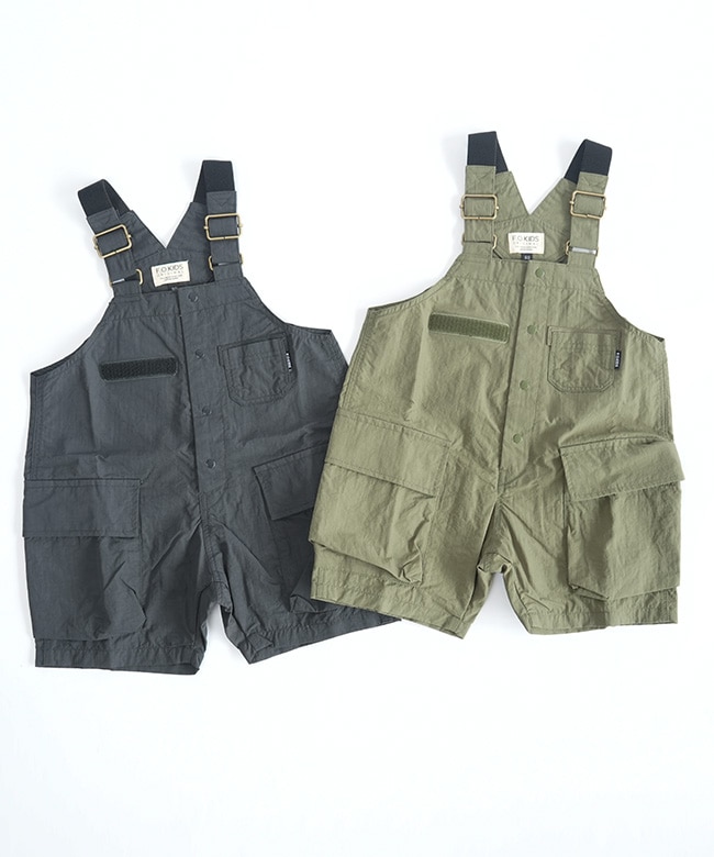 [R219015]F.O.KIDS(エフオーキッズ) サイドポケットオーバーオール  90・100・110・120・130・140サイズ