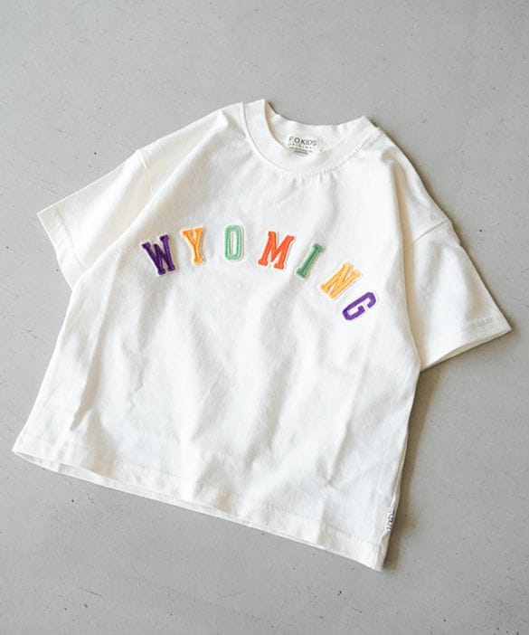 [R207245]F.O.KIDS(エフオーキッズ) ロゴアップリケTシャツ 半袖 トップス 90・100・110・120・130・140・150サイズ 【メール便対応可】