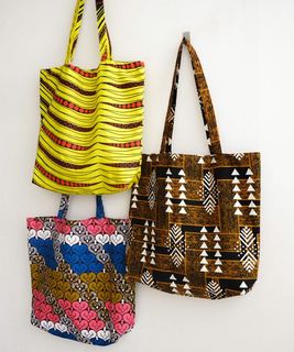 【SALE 50%OFF】[KA031WH]Kanga(カンガ) アフリカンバティックトートバッグ/バッグ【メール便対応可】 セール