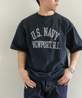 REMI RELIEF(レミレリーフ) SP加工14/-天竺T(U.S. NAVY) スペシャル加工 天竺Tシャツ(ユーエスネイビー) メンズ トップス Tシャツ カットソー [RN28369115]
