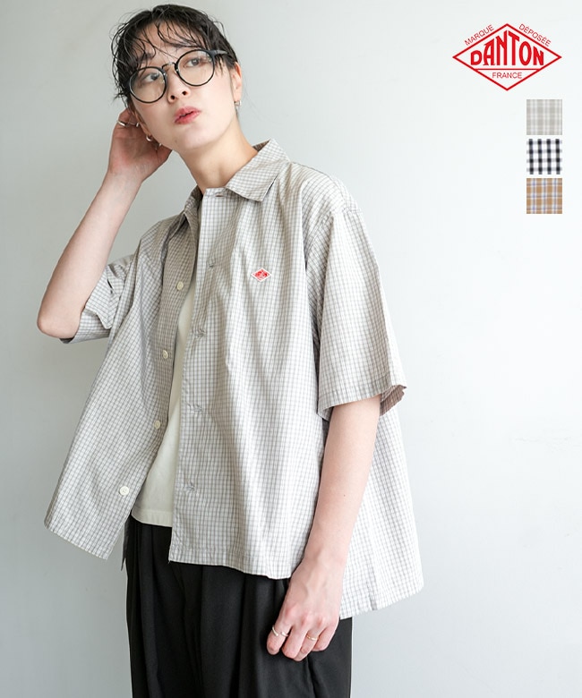 ◇DANTON(ダントン) HALF SLEEVE SHIRT ハーフスリーブシャツ