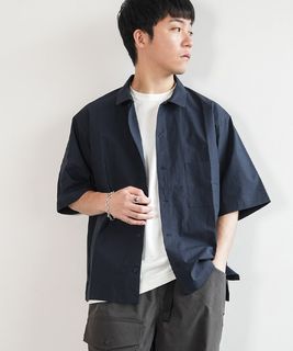 【SALE 30%OFF】BASISBROEK(バージスブルック) PUTTEN -SOLID- メンズ トップス ボタンシャツ 半袖 無地 セール [25111K1]