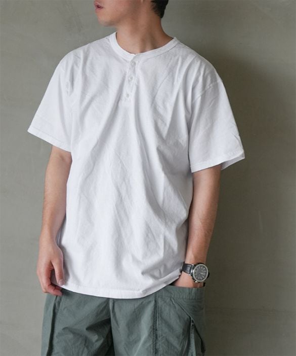 [GOST1102]GOOD ON(グッドオン)ショートスリーブヘンリーＴシャツ【メール便対応可】