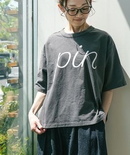 【SALE 30%OFF】◇[SMA-PIG-WDT-PIN]SOLAMONAT(ソラモナ) ピグメントワイドTシャツ【pin】カットソー プルオーバー ロゴT プリントT【メール便対応可】【日本製】 セール