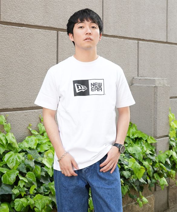 【SALE 10%OFF】[14410114/8/14521386/7]NEW ERA(ニューエラ) SS CT TEE BOX LOGO ショートスリーブコットンTシャツ ボックスロゴ メンズ トップス カットソー クルーネック 半袖 プリントT[25pr]