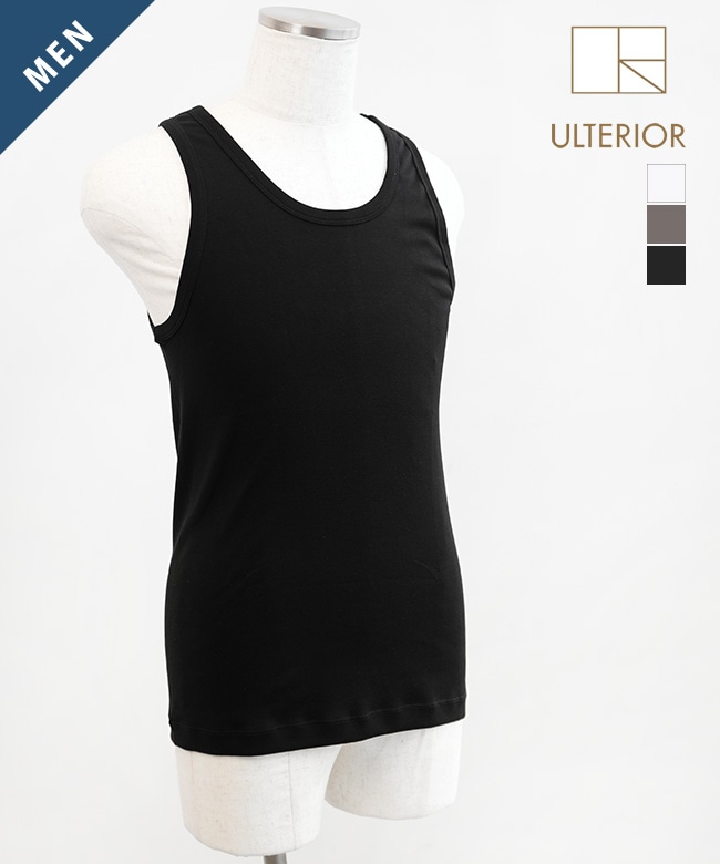[EUCS86-KA186]ULTERIOR(アルテリア) TUBULAR TANK TOP チューブラータンクトップ メンズ トップス インナー 重ね着 レイヤード  無地 シンプル【メール便対応可】