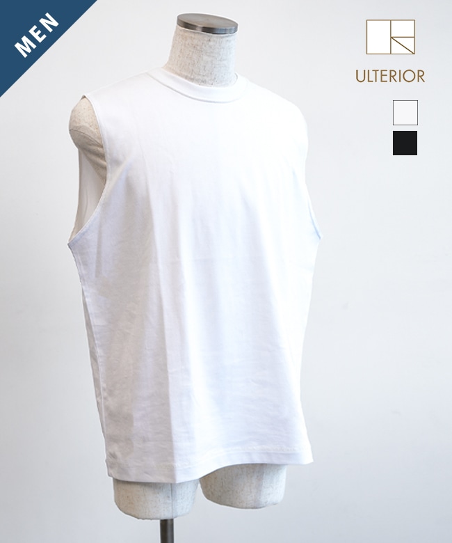 [ULCS92-KA168]ULTERIOR(アルテリア) SUVN SUEDED TENJKU SLEEVELESS TEE メンズ トップス