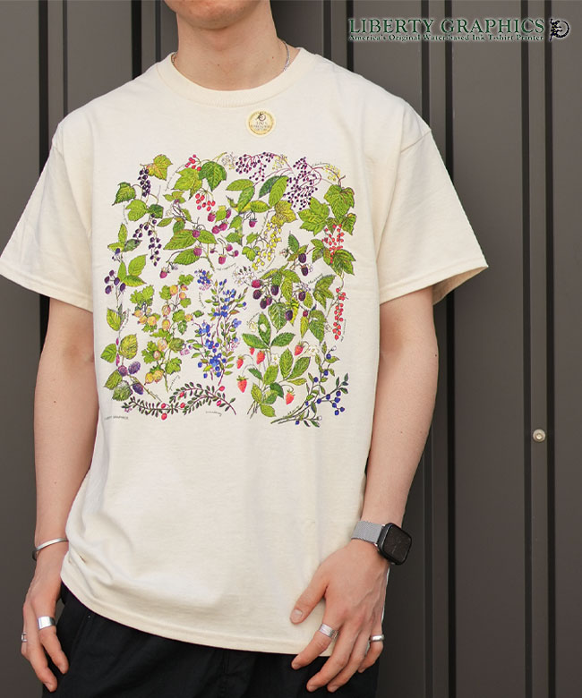 [269]LIBERTY GRAPHICS(リバティグラフィックス) BERRIES Tシャツ ベリーズ メンズ トップス カットソー 半袖 クルーネック プリントT【メール便対応可】