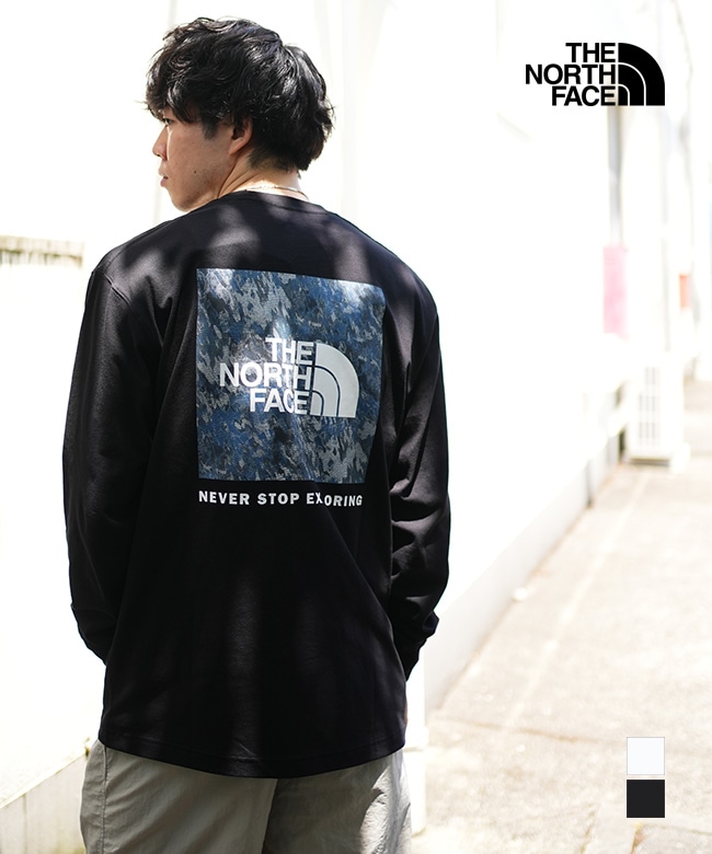 ◇[NT82545]THE NORTH FACE(ザ・ノース・フェイス)L/S SQUARE DIGITAL GRAPHIC TEE ロングトスリーブスクエアデジタルグラフィック Tシャツ 【メール便対応可】