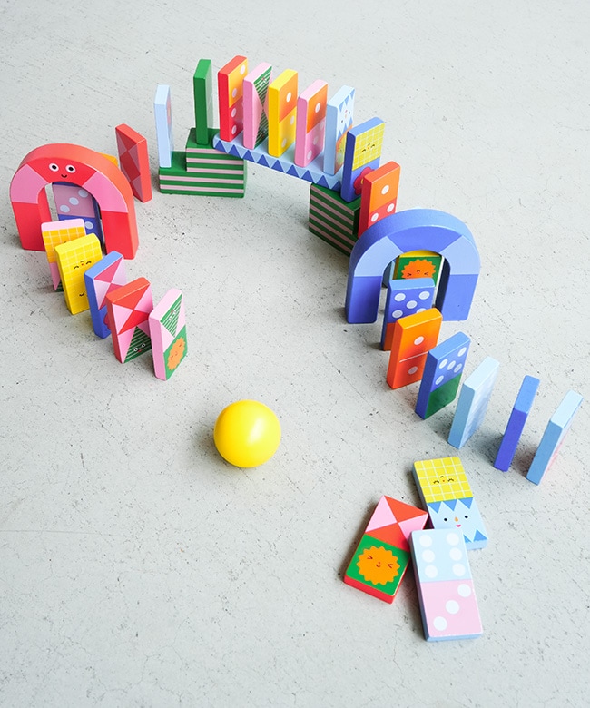 [KKID36]KIKKERLAND(キッカーランド) Topple Twist Dominoes トップル ツイスト ドミノ キッズトイ