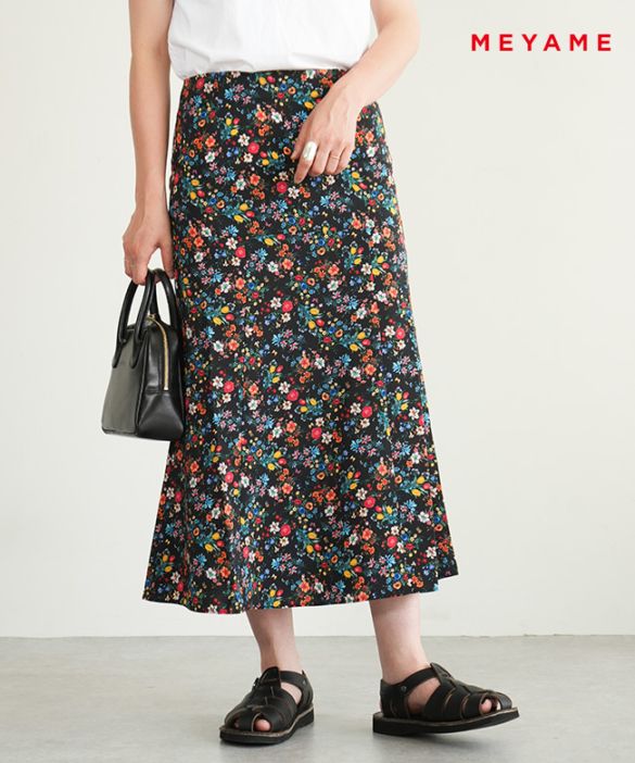 MEY-1252]MEYAME(メヤメ) BEAUTIFUL SKIRT (FLOWER