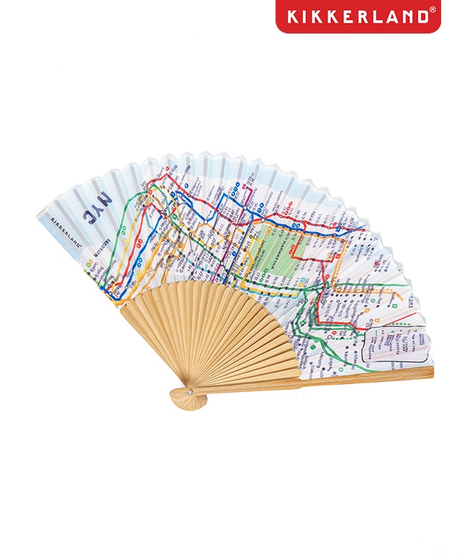 [KFA14]KIKKERLAND(キッカーランド) NYC TRANSIT MAP FAN トランジットマップファン 扇子