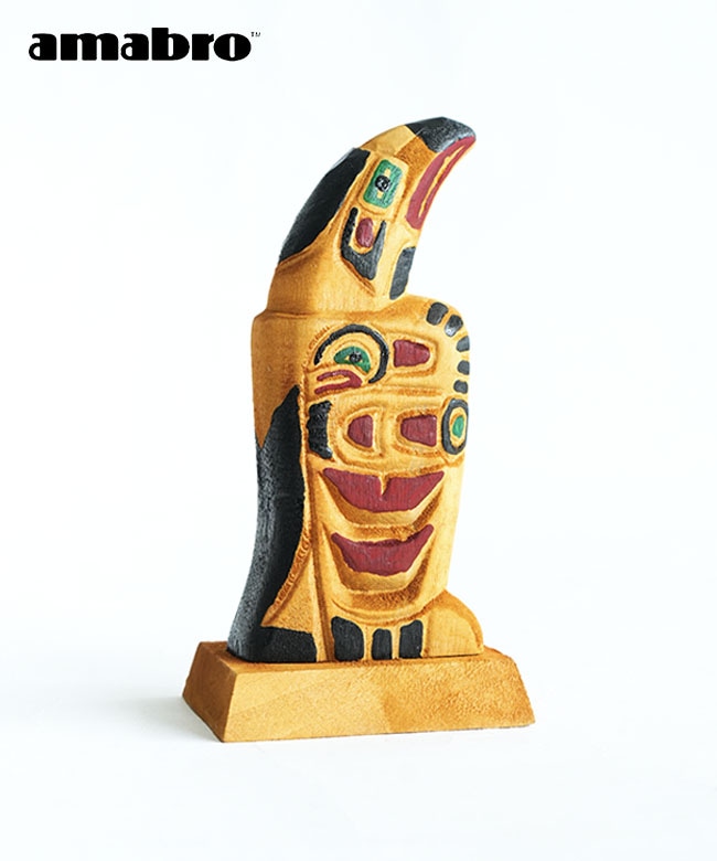 2080]amabro(アマブロ) WOODEN CARVING TOTEM POLE タイプC