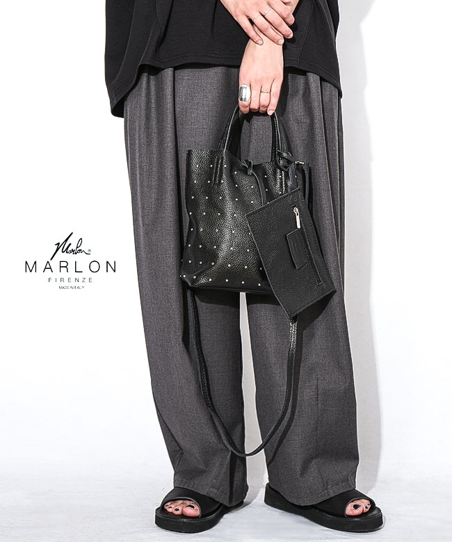 マーロンフィレンツェ SHOPPER MINI STUDSバッグ 2way マーロンフィレンツェ SHOPPER MINI STUDSバッグ 2way - メルカリ