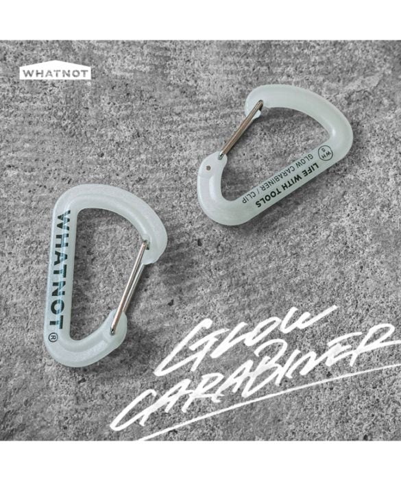 [ca-01-cgl] / WHATNOT / 蓄光カラビナ【ラッピングキット適用外】【メール便対応可】