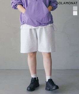 ◇SOLAMONAT(ソラモナ) ふわりと裏毛 ショートパンツ ハーフパンツ イージーパンツ【日本製】 [SMA-FW-STPT]