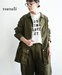 【SALE 50%OFF】[JK2401]tsuzuli(ツヅリ) WEATHER COVERALLS JACKET ウェザーカバーオールジャケット レディース アウター 羽織り 長袖 セール