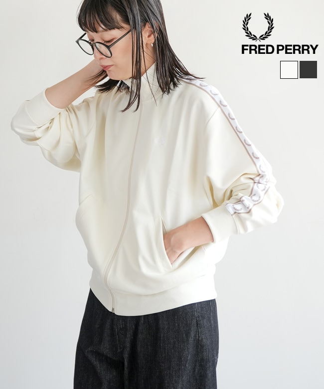 FRED PERRY✨️ トラックジャケット レディース S FRED PERRY ジャージ Taped Track Jacket／フレッドペリー