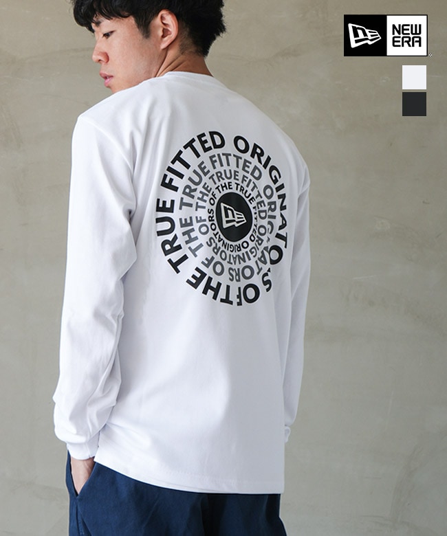 [14682682/4]NEW ERA(ニューエラ) 長袖 パフォーマンス Tシャツ Circle OOTTF ブラック レギュラーフィット メンズ トップス クルーネック ロンT ロゴT