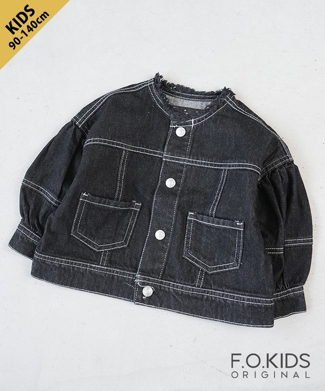 [S404055]SERAPH(セラフ)/F.O.KIDS(エフオーキッズ)ふんわり袖の デニム ジャケット 長袖 90 100 110 120 130 140サイズ