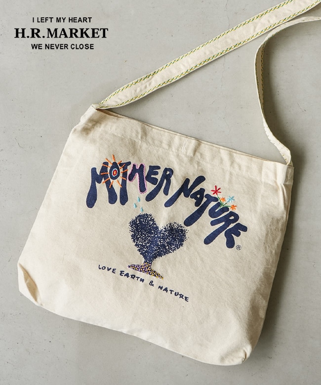[1017870]HOLLYWOOD RANCH MARKET(ハリウッドランチマーケット) ハンドエンブロイダリー MOTHER NATURE ショルダートートバック