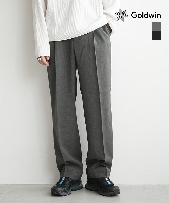 GOLDWIN One Tuck Straight Pants(サイズ2) Goldwin One Tuck Straight Pants - Asphalt | Wallace
