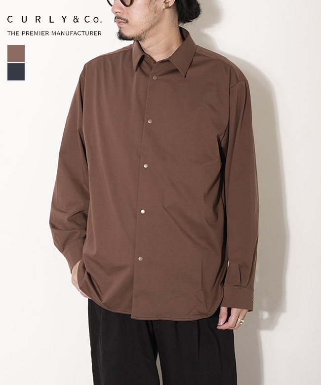 [253-230822]Curly&Co.(カーリー) REGULAR COLLAR SHIRT レギュラーカラーシャツ