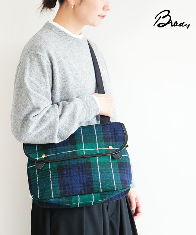 Brady ブレディ AVON ショルダーバッグ グリーン チェック エイボン Brady(ブレディ) AVON MINIチェック柄ミニショルダーバッグ