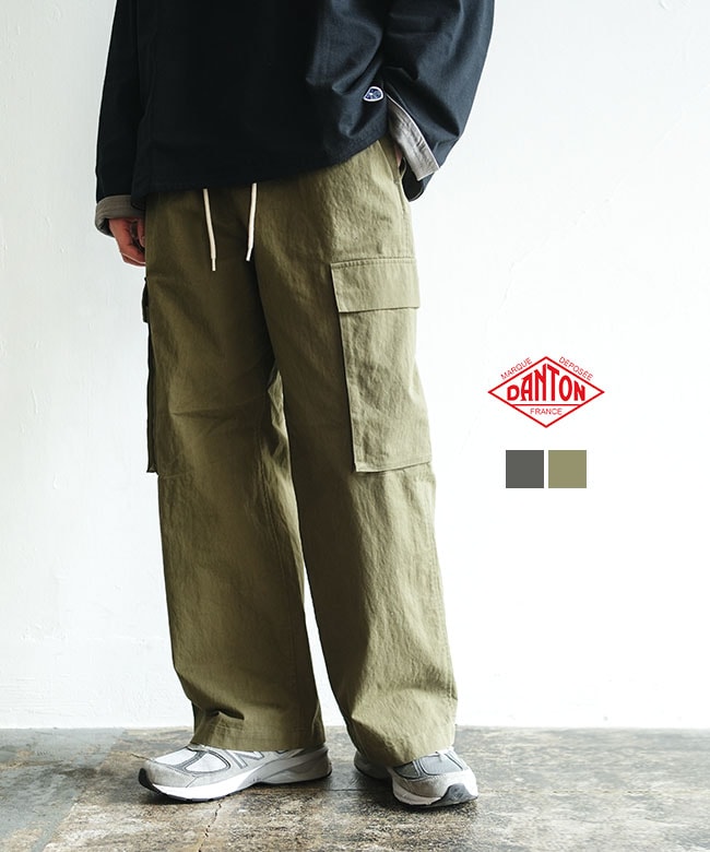 ◇[DT-E0273LUD]DANTON(ダントン) CARGO PANTS コットンナイロン カーゴパンツ メンズ ボトムス イージーパンツ ワイドパンツ ゆったり ワークパンツ
