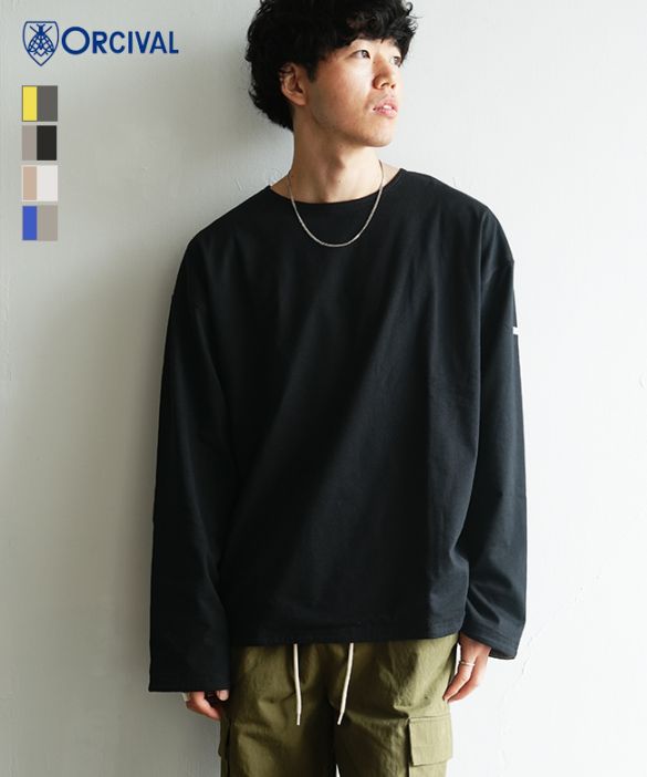 南仏　DIEULEFIT　 オーバル OR-C0496MMZ]ORCIVAL(オーシバル/オーチバル) BOAT NECK L/S